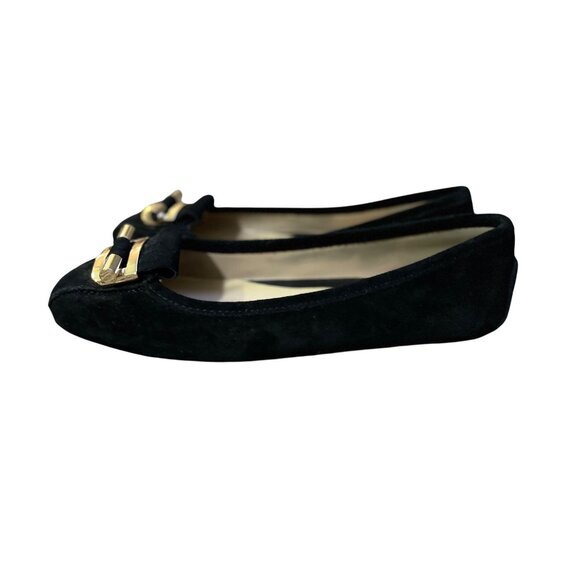 Michael Michael Kors Womens Black Suede Gloria Moc Driving Flats Size 6M Leather - Picture 2 of 15